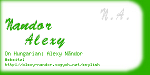 nandor alexy business card