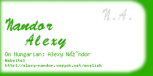 nandor alexy business card